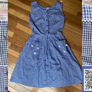 Nancy Frock Vintage gingham house dress apron